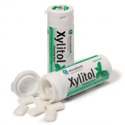 Chicle Xylitol sabor Hierbabuena bote 30 gr				