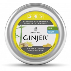 Ginjer pastillas BIO Jengibre-Limón lata 40gre lata 40 gr BIO