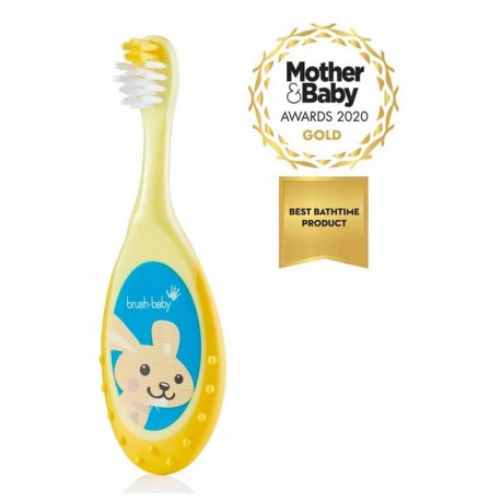 FLOSSBRUSH CEPILLO INFANTIL 0-3 AÑOS COLOR AMARILLO