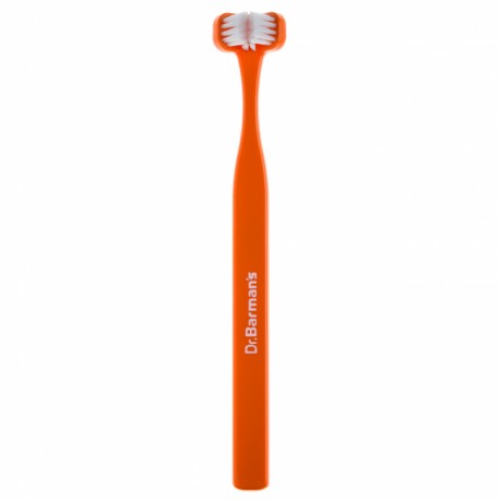 CEPILLO DENTAL DR. BARMAN´S CABEZAL TRIPLE 6-11 AÑOS NARANJA