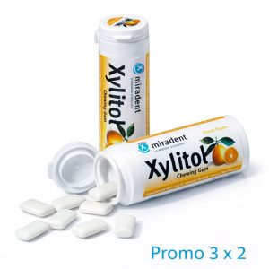 Chicles Xylitol  Miradent sabor Frutas bote 30 gr