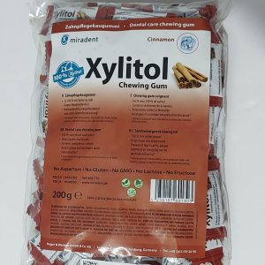 Chicle Xylitol Miradent bolsa 100x2 uds Sabor Canela
