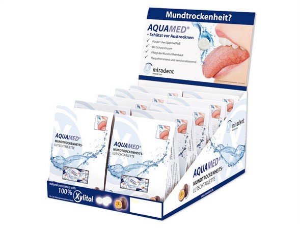 Display AQUAMED Dry Mouth pastillas boca seca