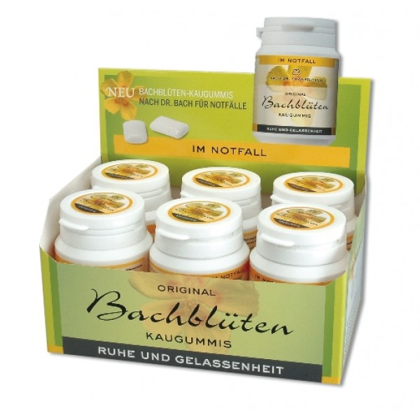 Display 6 uds chicles Flores de Bach No.41 Concentración