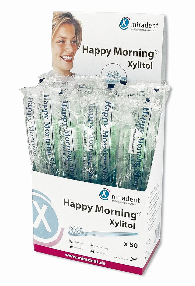 Caja cepillo desechable Happy Morning Xylitol ( 50 uds )